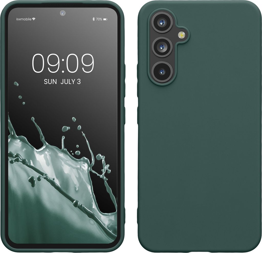 kwmobile Hülle kompatibel mit Samsung Galaxy A54 5G Hülle - TPU Silikon Handyhülle - Schutzhülle stoßabsorbierend flexibel - Case in Blaugrün
