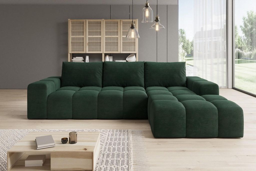 Moebelfest Molli Ecksofa L-Form Rechtsseitig Grün Produktbild 