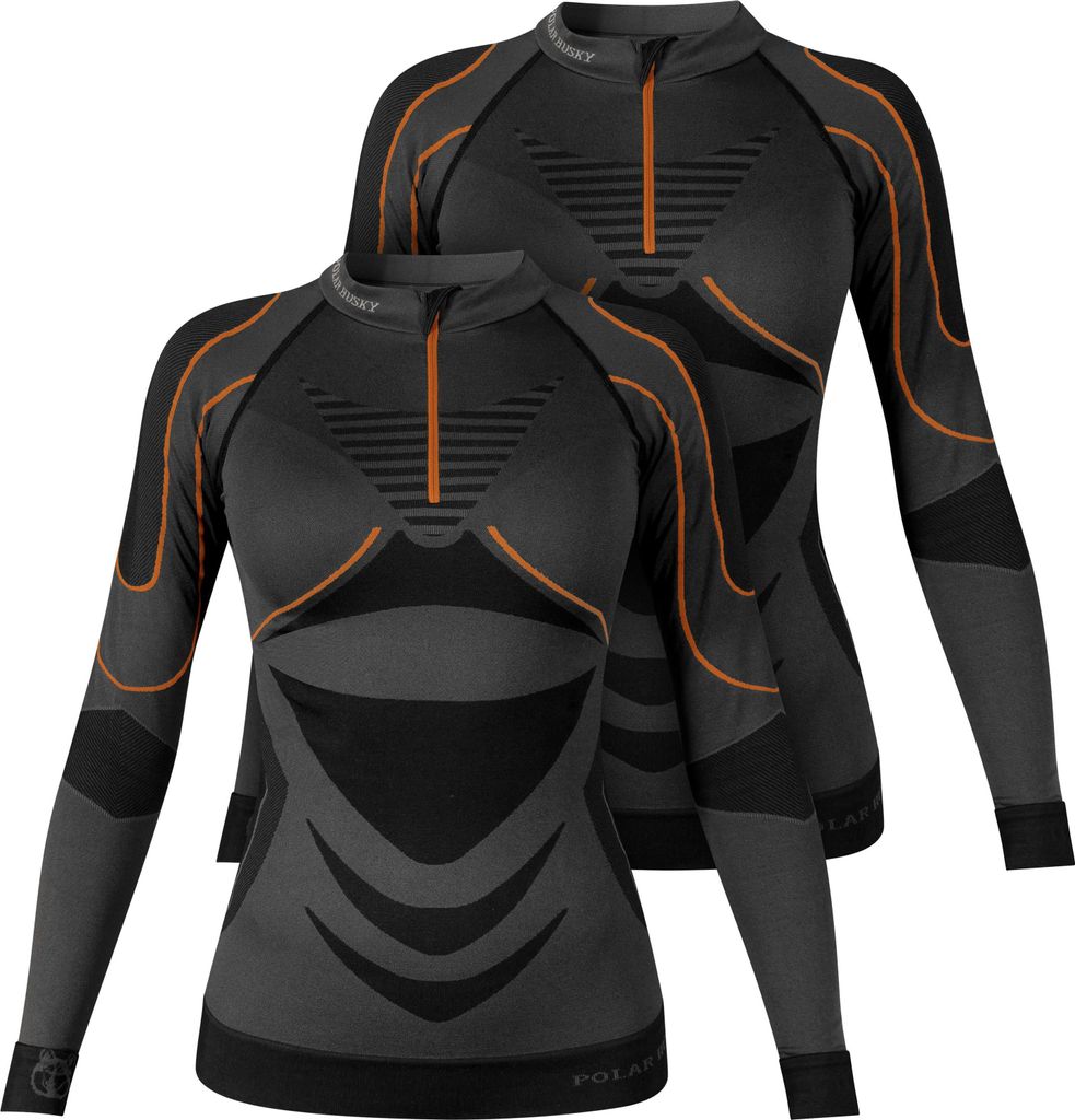 normani 2 x Funktionsunterhemd Langarm Shirt Skiunterwäsche für Damen