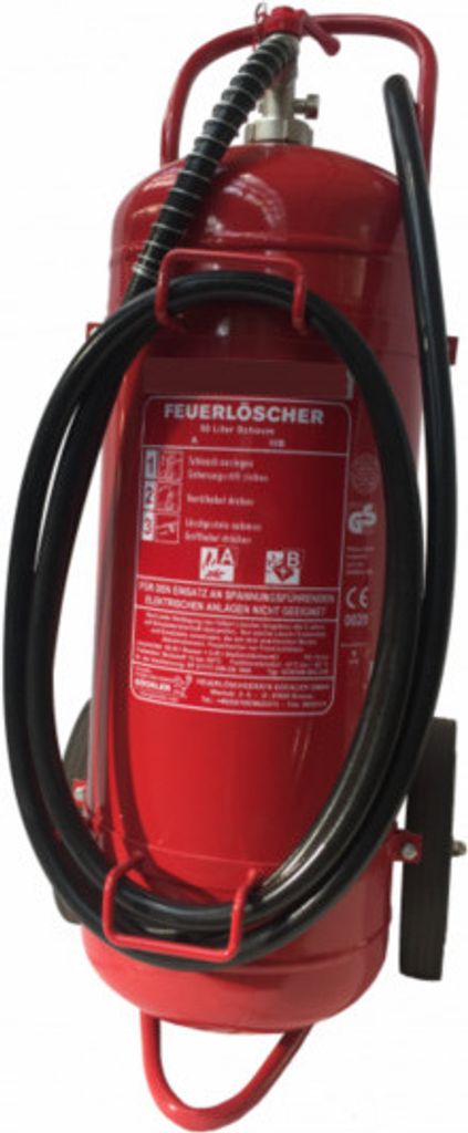 50l Schaum Dauerdruck Feuerlöscher fahrbar - Löschwagen Basic