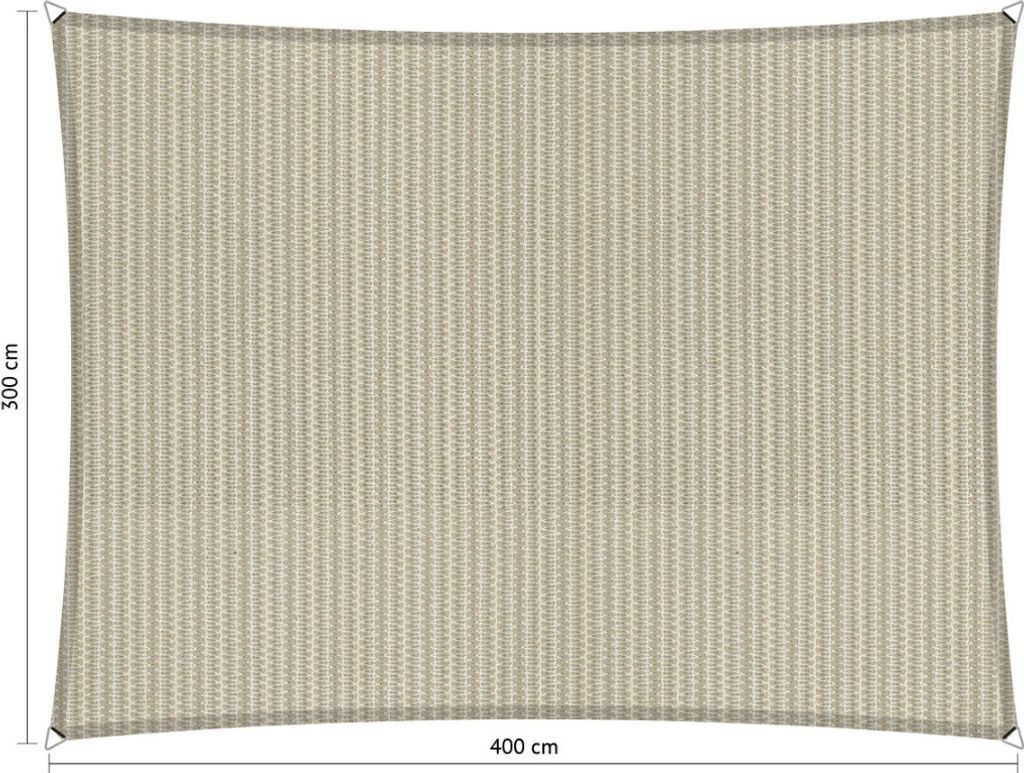 SHADOW COMFORT 3 x 4 m Viereckiges Rechteck Sonnensegel Sahara Sand