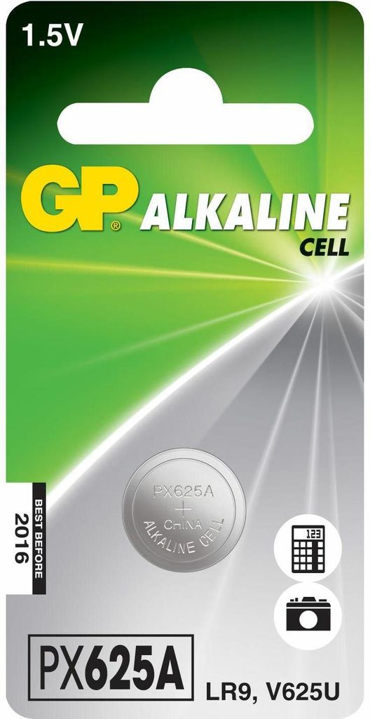 GP Pile bouton alcaline 625A (LR9), 1 pièce, B1325 Image du produit 