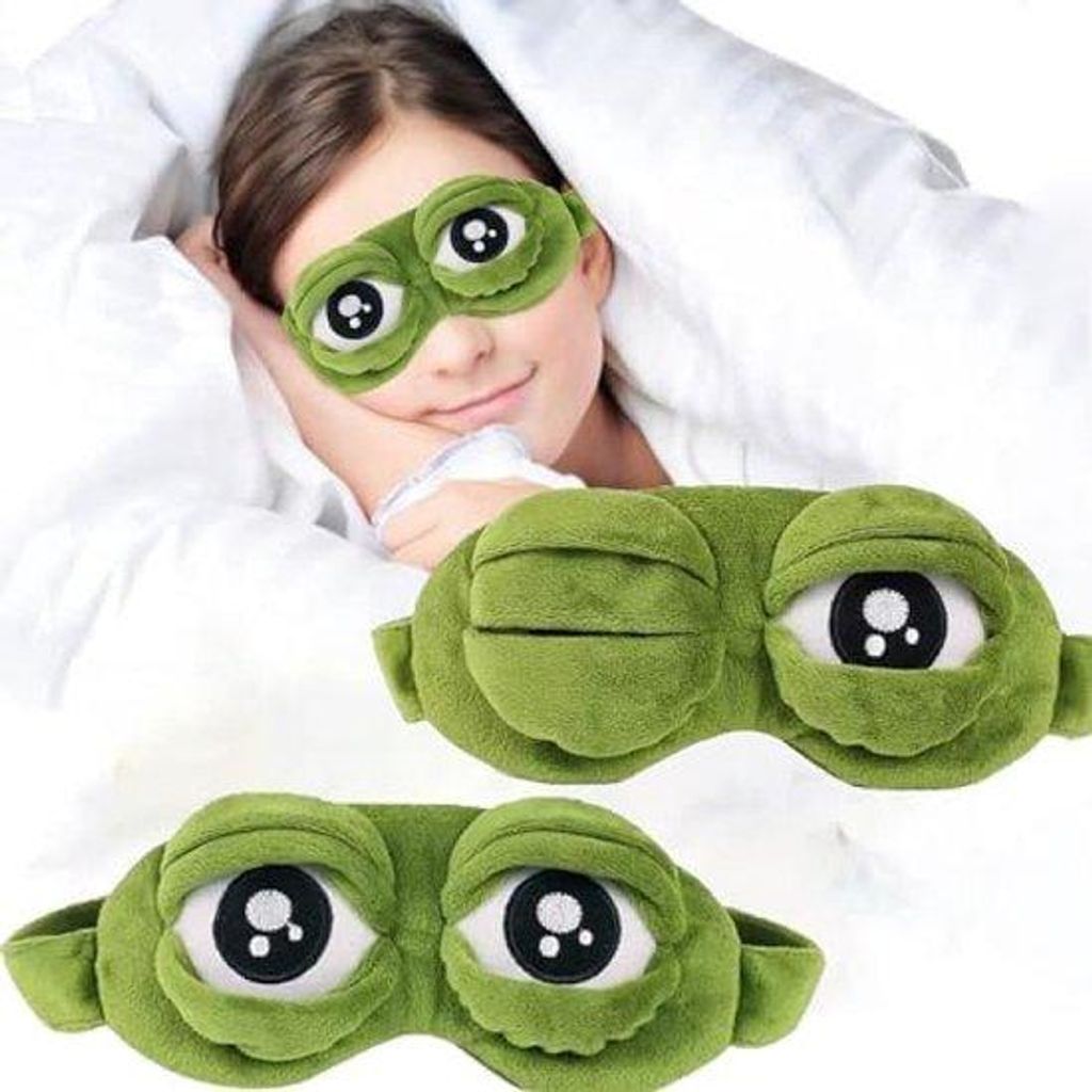 Zwei Stücke Plüsch Oogmasker Cartoonauge Oogbedekking 3D Oogverdeck Plüsch Slaapmasker für zu Hause oder auf Reise