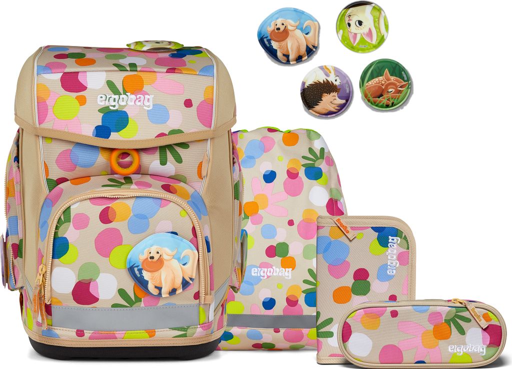ergobag cubo Schulranzen-Set Flower PowBär Produktbild 