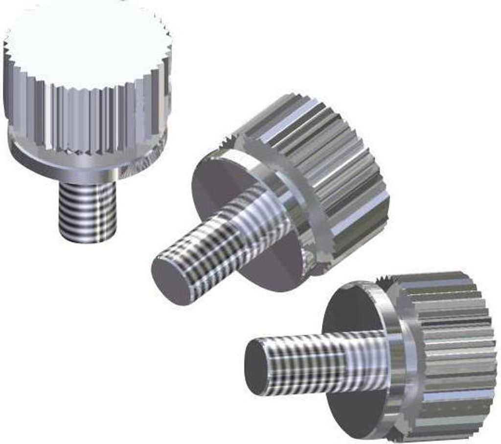 Omegon 3er Set Rändelschrauben M3