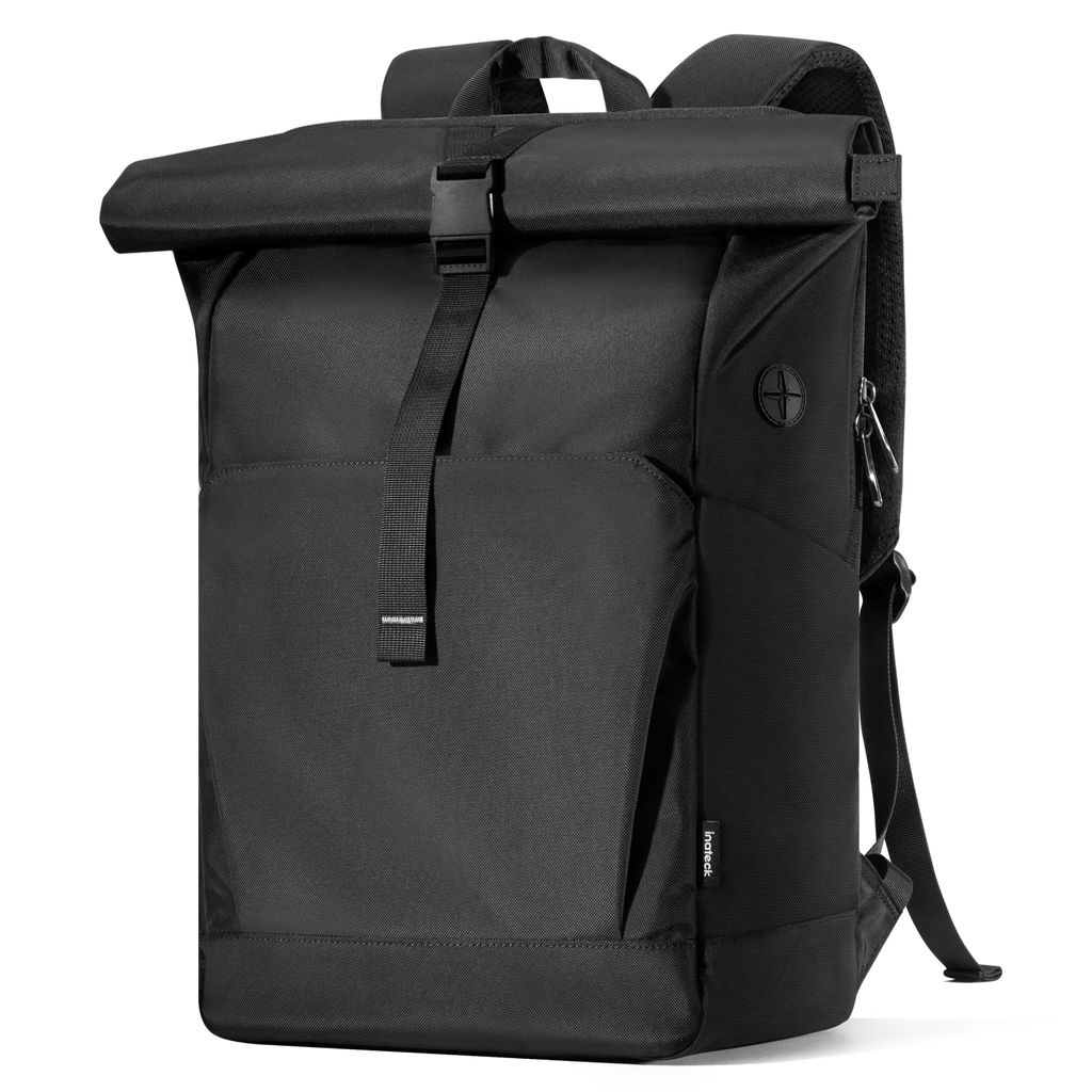 Inateck 25L-30L RollTop Rucksack 17 Zoll Laptop Rucksack mit separatem Schuhfach für Uni/Pendeln/Freizeit/Arbeit/Sport/Reisen