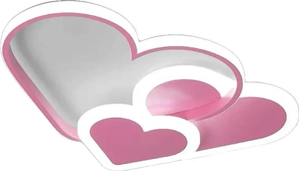 Lampada Soffitto Rosa Cuore LED 42W - Telecomando e Luce Regolabile
