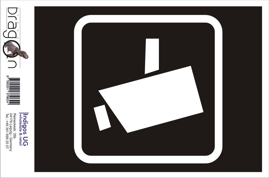 Aufkleber / Autoaufkleber - JDM / Die cut / Auto / OEM - Videoüberwacht / Videokamera / Sicherheit / Achtung Kamera - 120x120 mm schwarz - Hecksch...