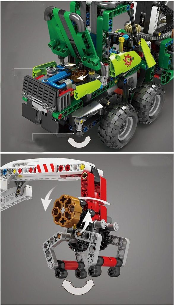 938 PCS, Ferngesteuerter Langholzfahrzeuge LKW MOC Produktbild 4