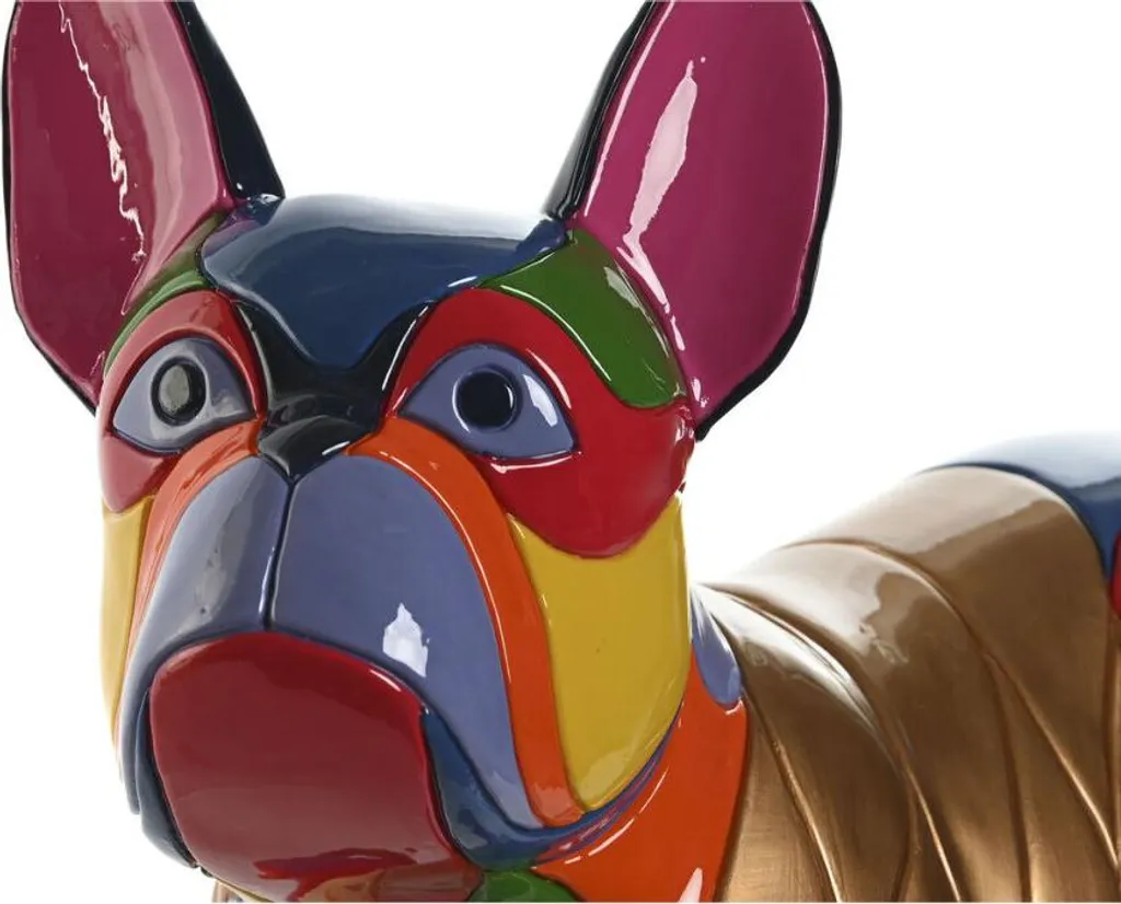 Sculpture Chien Design Multicolore Home ESPRIT - Déco Grand Format 44cm - 3