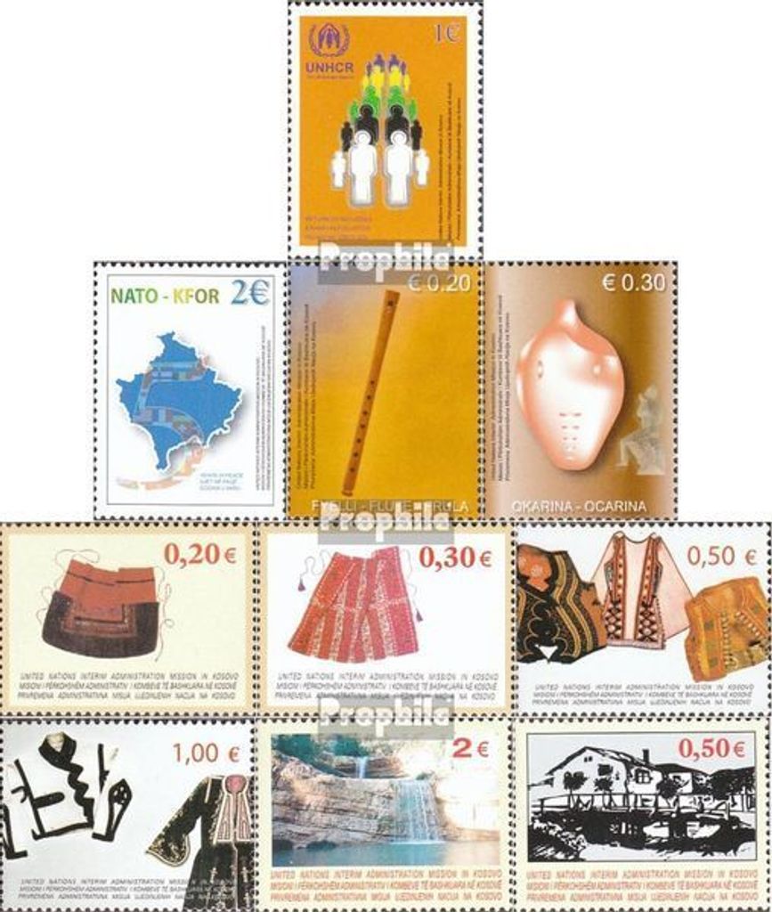Briefmarken Kosovo 2004 Mi 18-27 (kompl.Ausg.) Jahrgang 2004 komplett postfrisch NATO+KFOR-Truppen im Kosovo