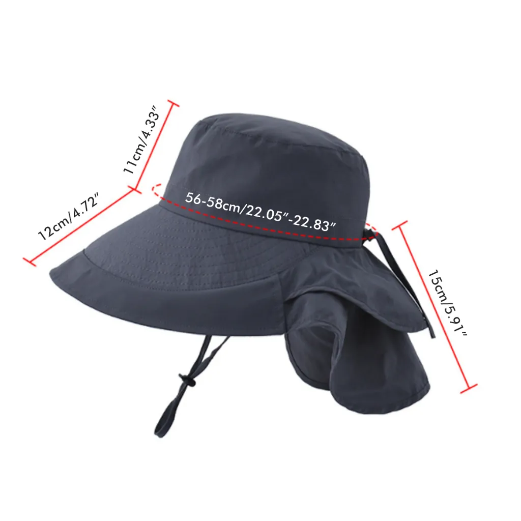 Cappello da Sole Donna con Flap Posteriore UV UPF 50+ Pieghevole
