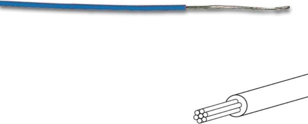 Verdrahtungsdraht - ø 1,4 mm - 0,2 mm² - mehrdrähtig - Farbe blau