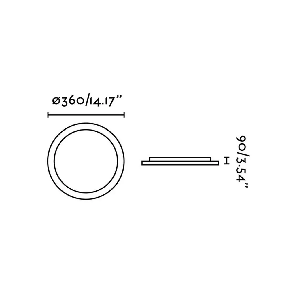 Plafonnier LED Foro blanc IP44 - Design extra-plat et basse conso