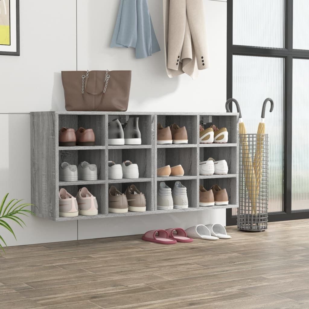 "im Angebot" Schuhregale 2 Stk. - Nachtkommode/Nachtkonsole - Grau Sonoma 52,5x30x50 cm - Beistellschrank CC21795