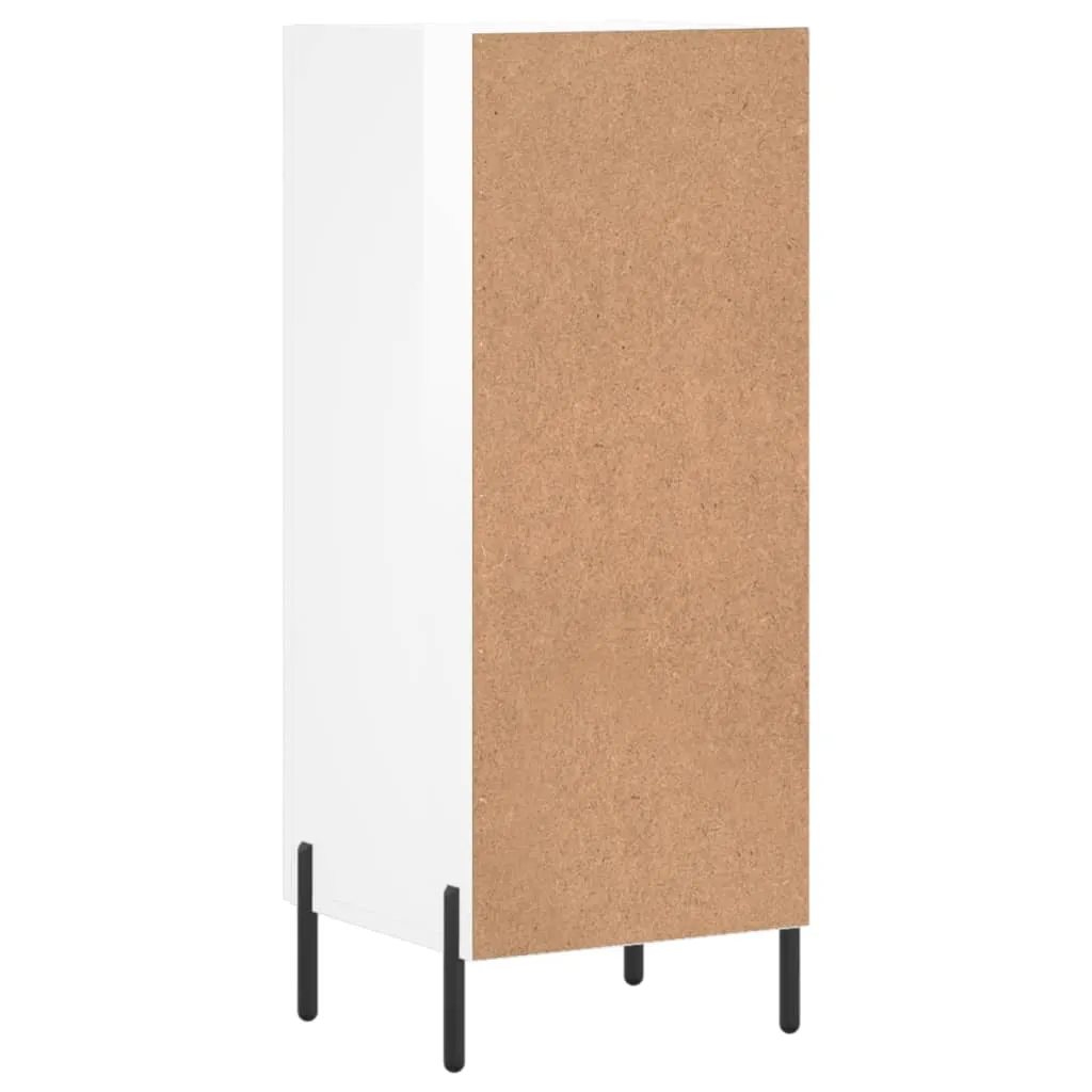Mobile Credenza Bianca Lucida 34,5 cm vidaXL - Design Slim per Interni - 9