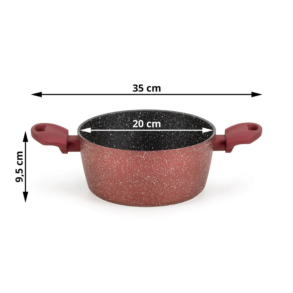 Kasserolle Lava Stone Grape 20cm: Pentola Antiaderente Induzione Professionale - 3