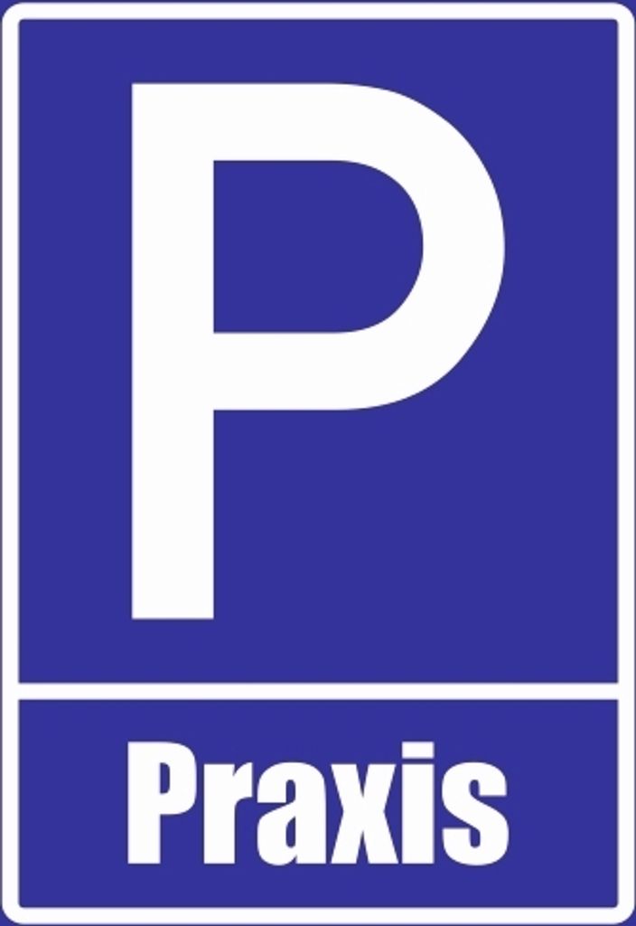 Kiwistar - Parkplatzschild - Aluverbundplatte 3mm - Praxis - 21 x 15cm