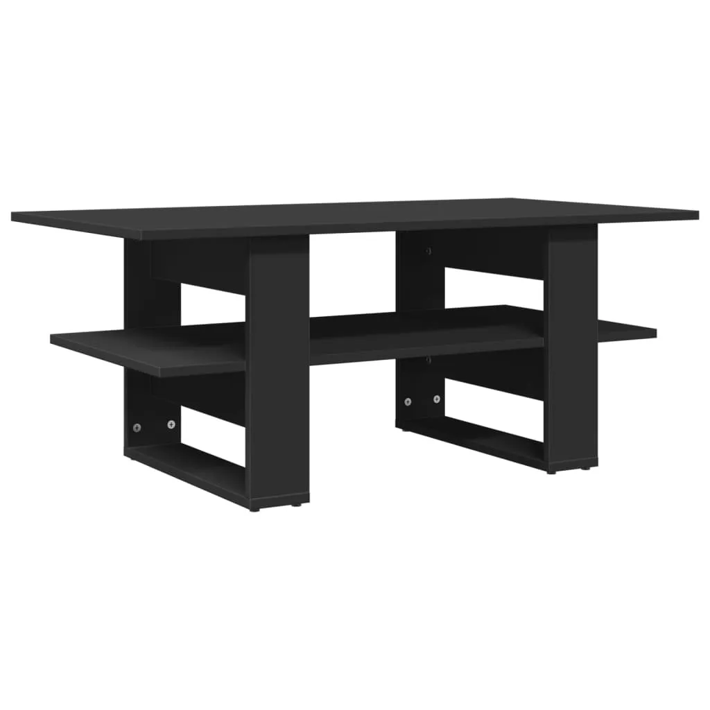 Tavolino da Caffè Nero 102x55x42 cm SYFAX™ per Soggiorno Organizzato