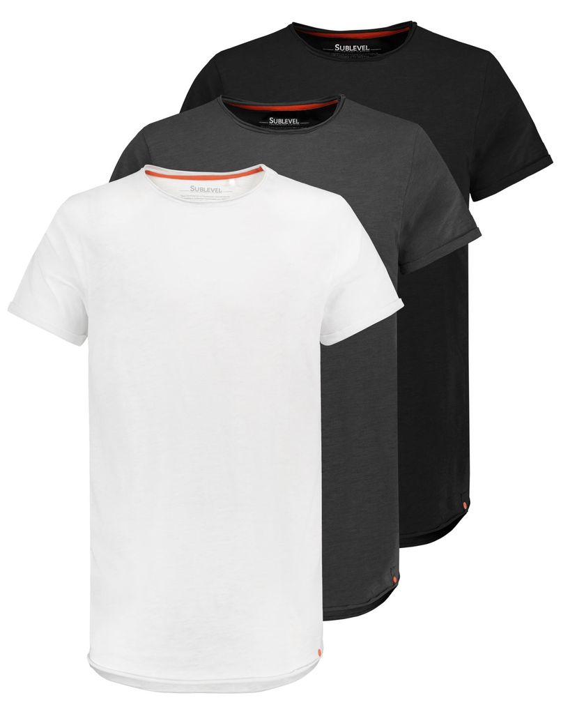 Sublevel 3er Pack Herren T-Shirts mit Rundhals und Produktbild 
