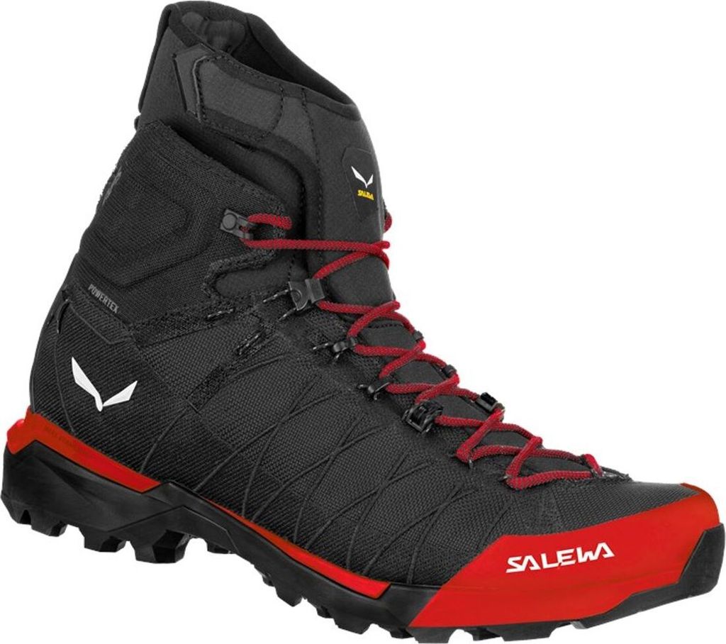 Salewa ORTLES LIGHT MID PTX BOOT M Bergschuh Herren schwarz rot 45