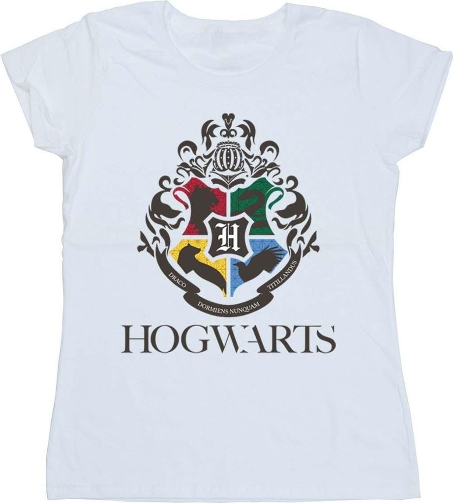 Harry Potter - "Hogwarts" T-Shirt für Damen BI23988 (S) (Weiß)