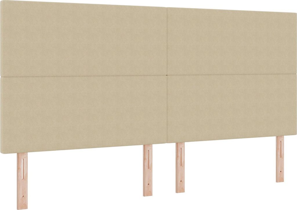 Möbel Kopfteil Einfarbig Hellgrün Grau 200 cm Cordstoff - Kopfteile 3337739