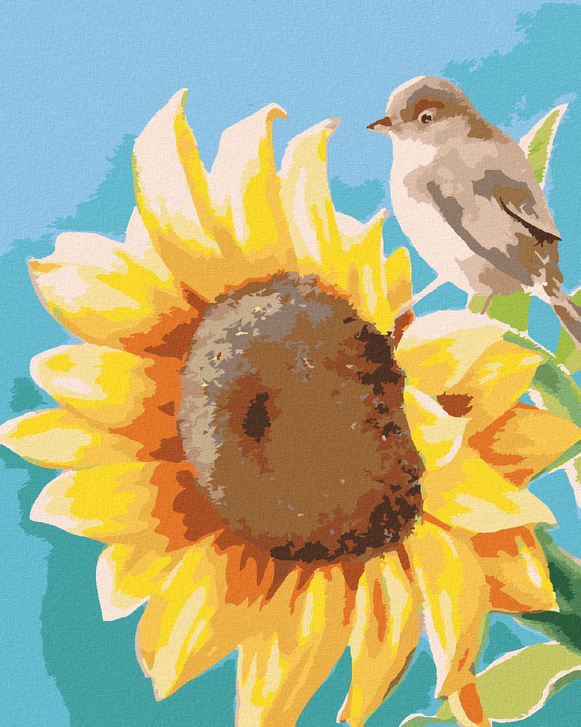Zuty - Malen nach Zahlen - SONNENBLUME (MYROSLAVA VOLOSCHUK), 40x50 cm, mit Keilrahmen (bereits gespannt)