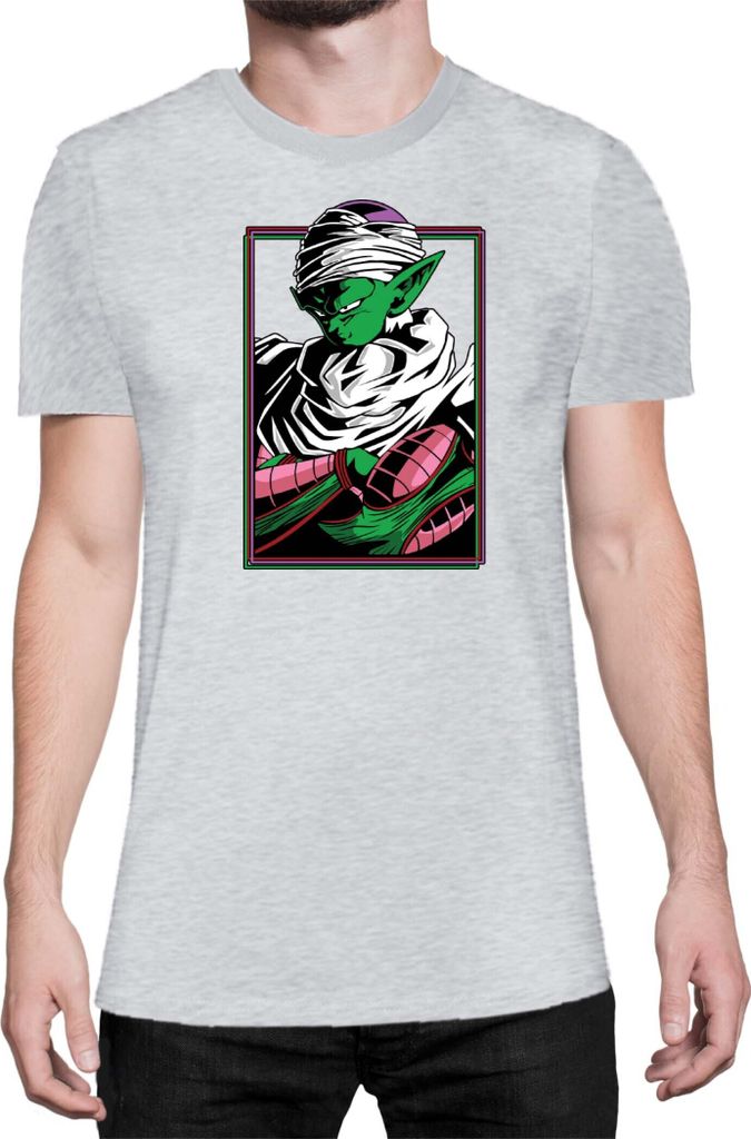Herren T-Shirt Dragon Anime Manga Ball Z Piccolo 20, Man M / Grau
