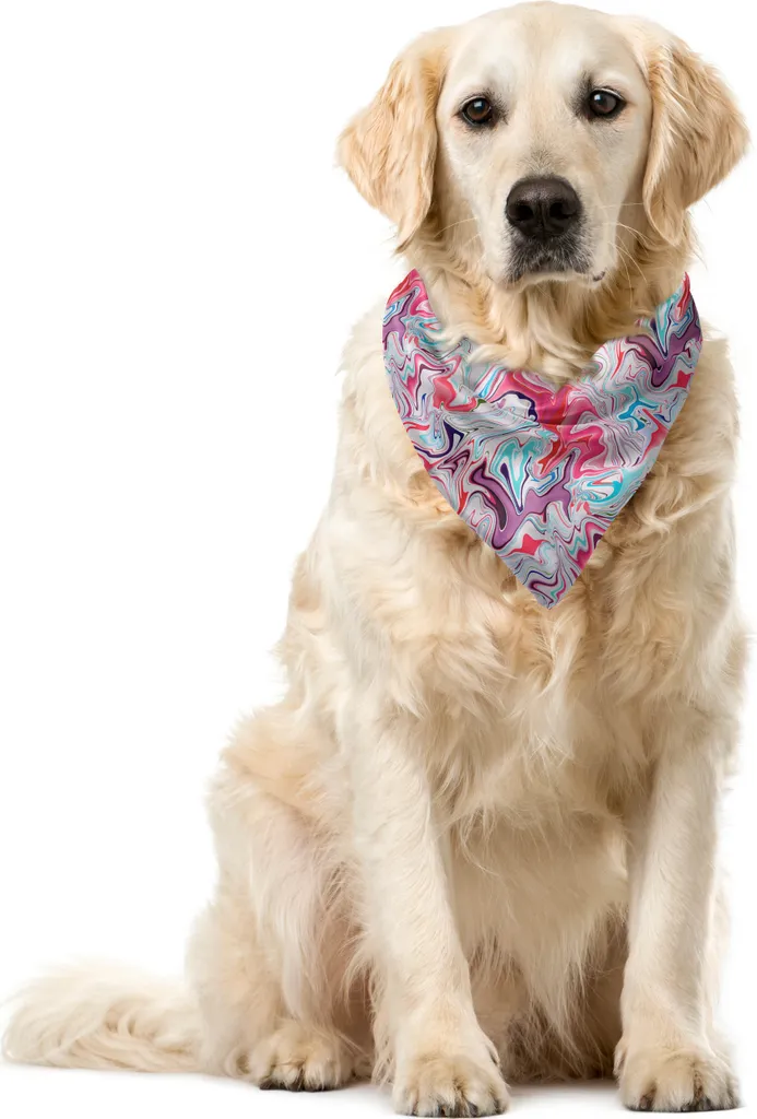 Bandana Cane ABAKUHAUS Anni '90 Marmorizzata Pastello 40cm Luxury