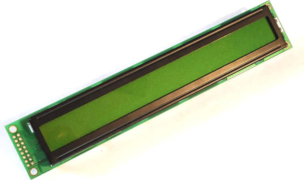 Display Elektronik LCD Modul Dot Matrix 20x1 LED gelb-grün 180cd-m2