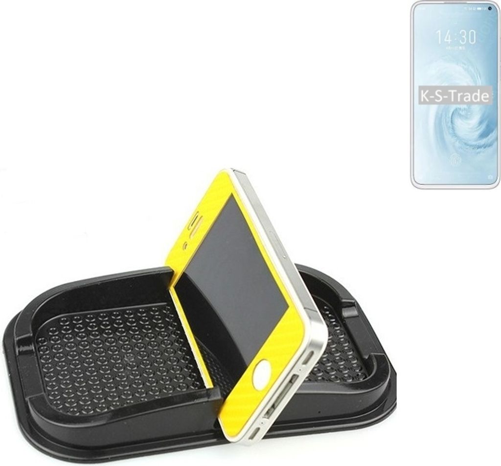 K-S-Trade Auto Anti Rutsch Matte Smartphone-Halter kompatibel mit Meizu 17 Pro Haft Pad Armaturenbrett Handy-Halterung Silikon