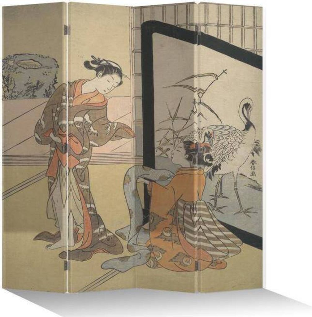 Fine Asianliving Paravent Raumteiler Spanische Wand Trennwand Room Divider Raumtrenner Sichtschutz Japanisch Orientalisch Chinesisch L160xH180cm Be...
