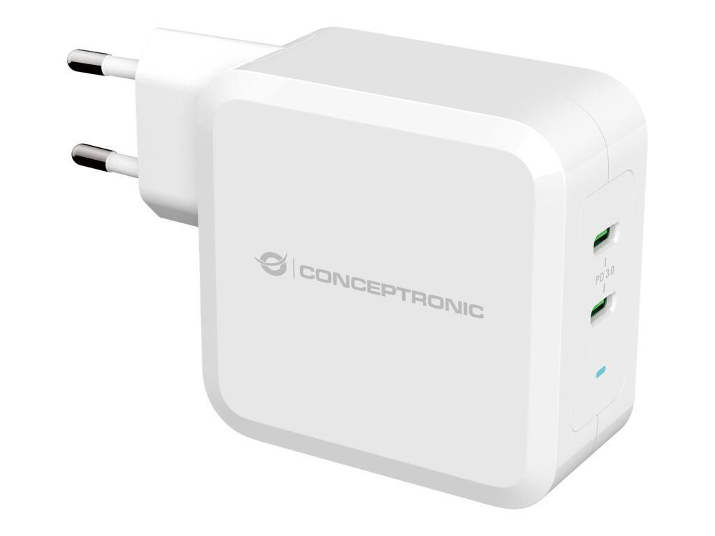 Conceptronic ALTHEA 2-Port 100W GaN USB-C PD-Ladegerät, Produktbild 