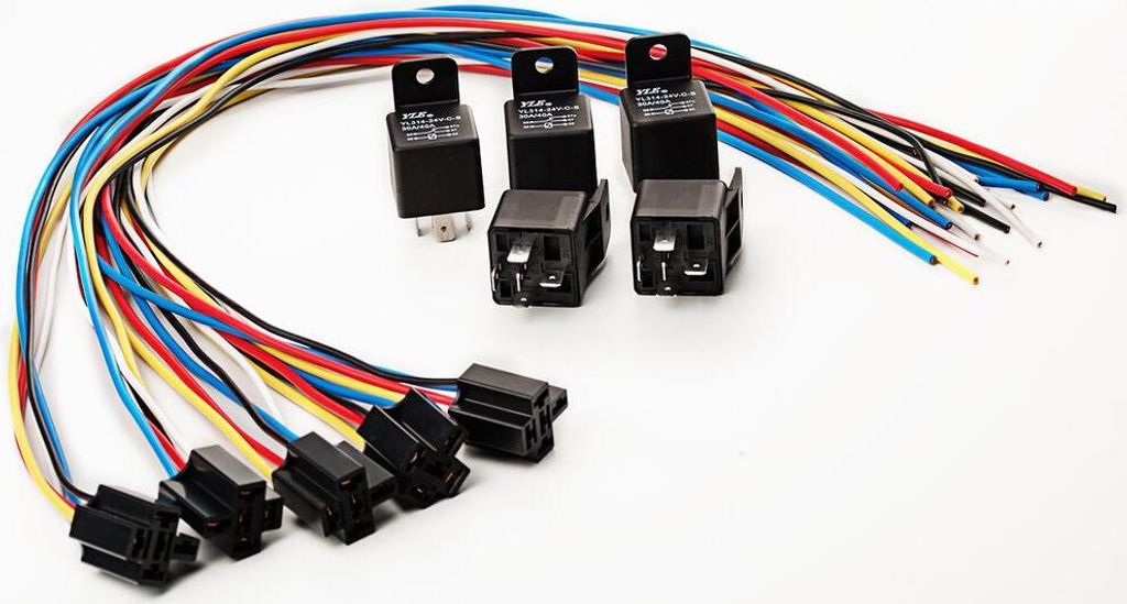 KFZ Relais YL314-24V-5P 24VDC Sockel YLSK-2 - Art: 5x 24V Relais mit Sockel