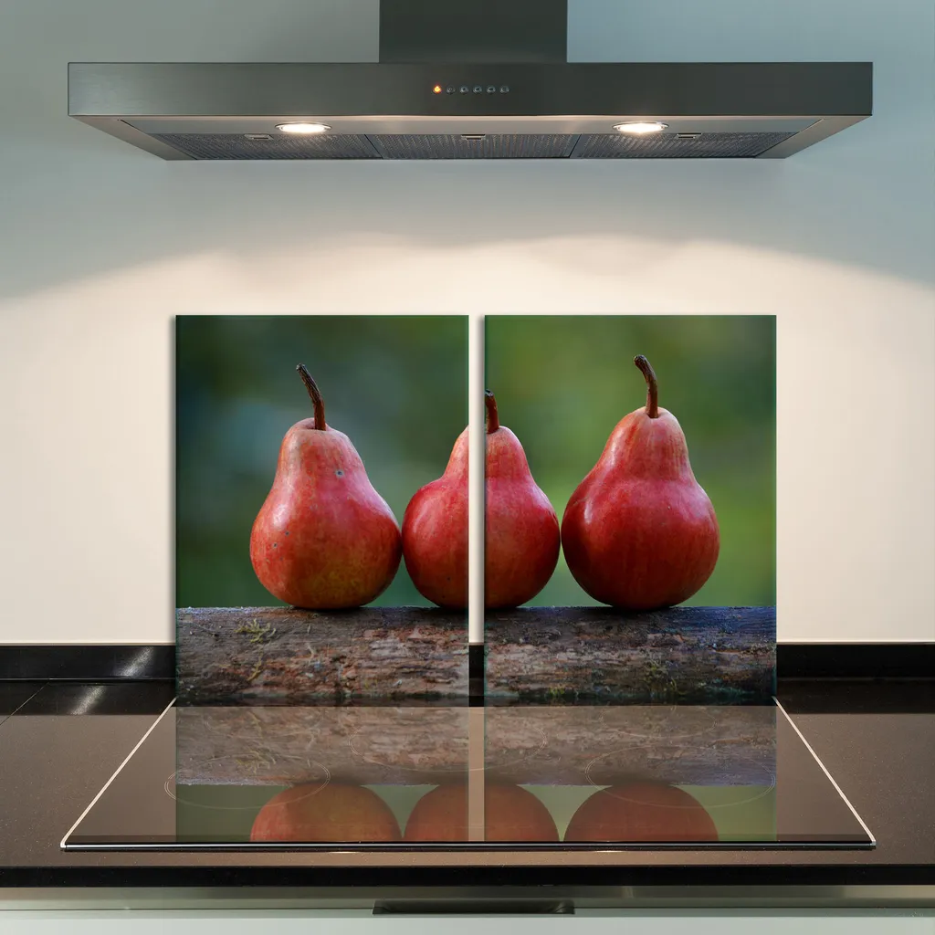 Lastre Protezione Piano Cottura Vetro Temperato 2x 40x52 Frutta HD - 11