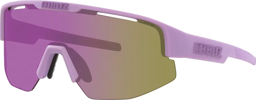 Bliz Matrix Small Occhiali Viola Opaco Lente Marrone Viola Mirror