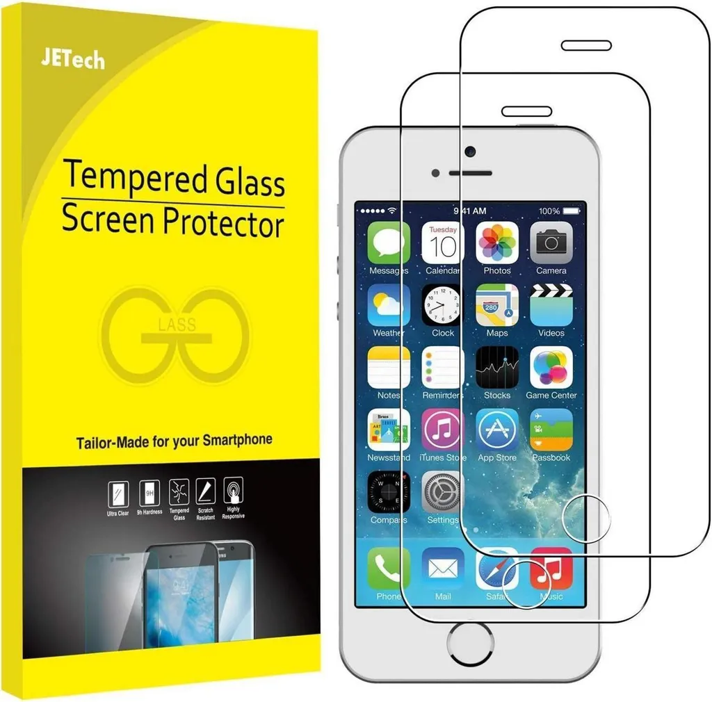 Verre trempé iPhone SE 2016 5 5s 5c protection écran 9H lot de 2 pièces