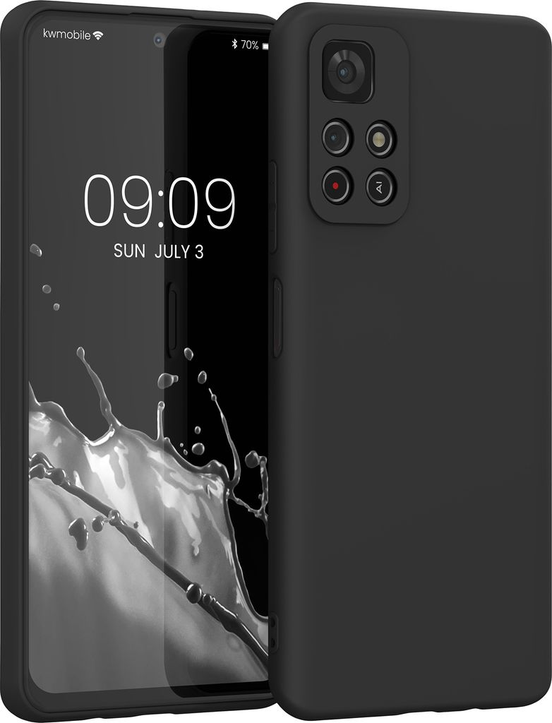 kwmobile Hülle kompatibel mit Xiaomi Redmi Note 11S 5G / Poco M4 Pro 5G Hülle - weiches TPU Silikon Case - Cover geeignet für kabelloses Laden -