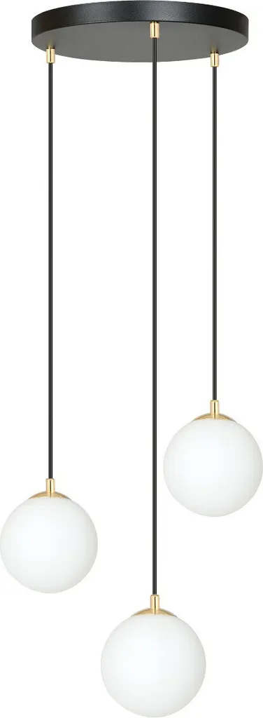 Emibig Lustre Royal 3 Blanc 1243/3 - Suspension 3xE14 pour Salon Chic