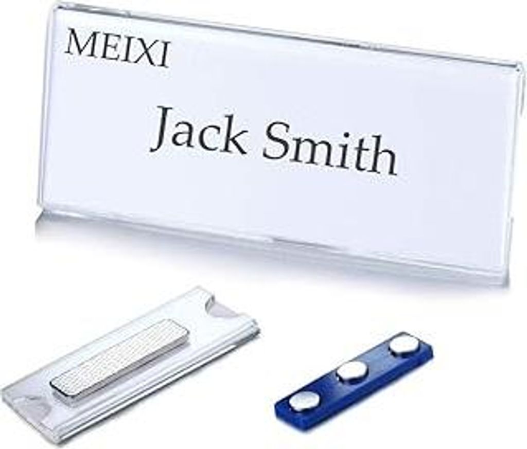 Namensschilder Für Kleidung, Ausweishalter, Ausweishülle, Selbstklebend Magnetisch Namensschild Schilder Kleidung Metall Namensschild Halter mit ...