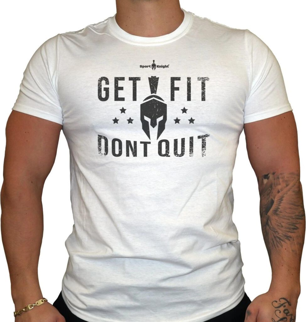 Sport-Knight Herren Fitness T-Shirt "Get Fit Dont Quit"