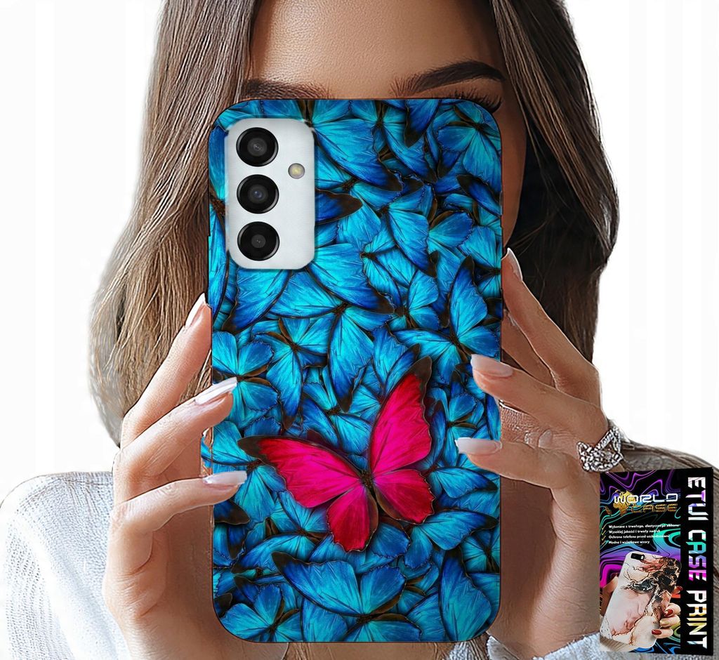 Etui Für Samsung Galaxy M13 4G - Blau Schmetterling, Schmetterling, Feminine Designs