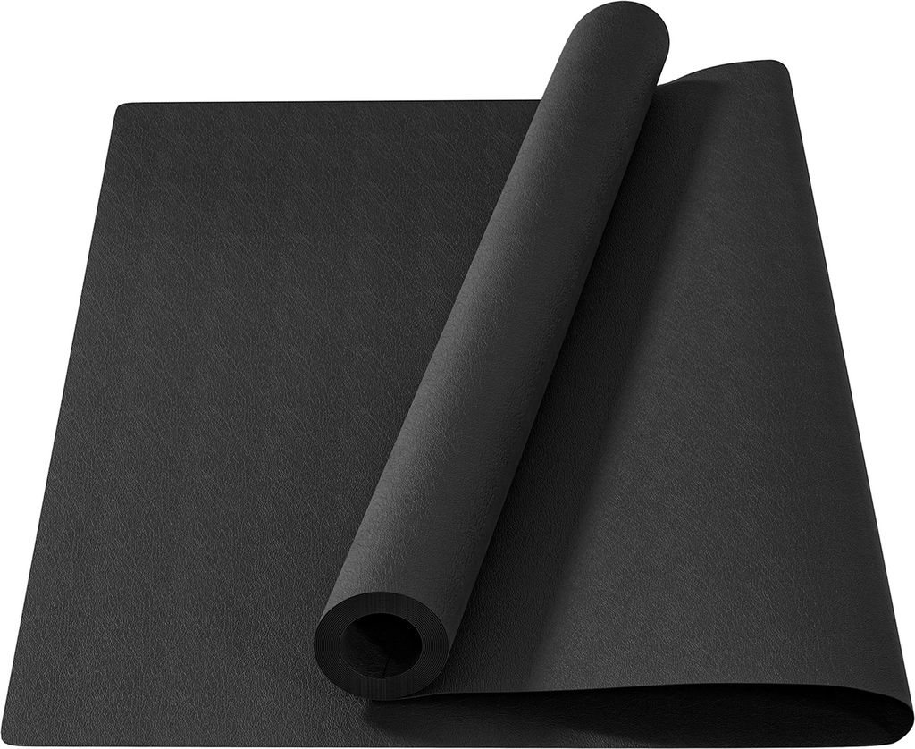 Rutschfeste Fitnessmatte 200x100 cm 4 mm Schwarz Bodenschutz Unterlegmatte für Geräte