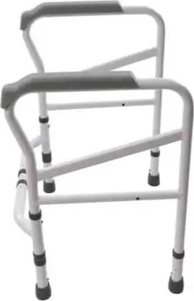 Rehausseur de WC pour seniors - Cadre d'appui stable réglable gris