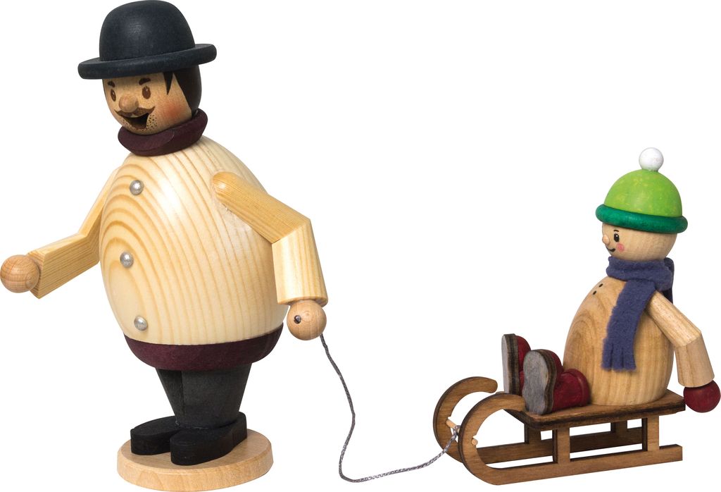 Drechslerei Kuhnert - Räuchermännchen Max mit Mäxchen auf Produktbild 