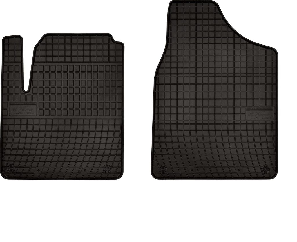 Gummifußmatten passend für Volkswagen Sharan I (Minivan 1. Reihe, Bj. 1995-2010) – schwarz, passgenau, mit Befestigungen set 2 Stk. - Gummi-Au...