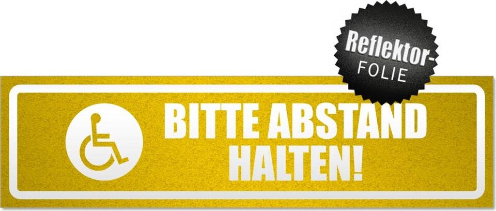 Bitte Abstand halten! Motiv 2 invertiert Magnetschild Schild magnetisch