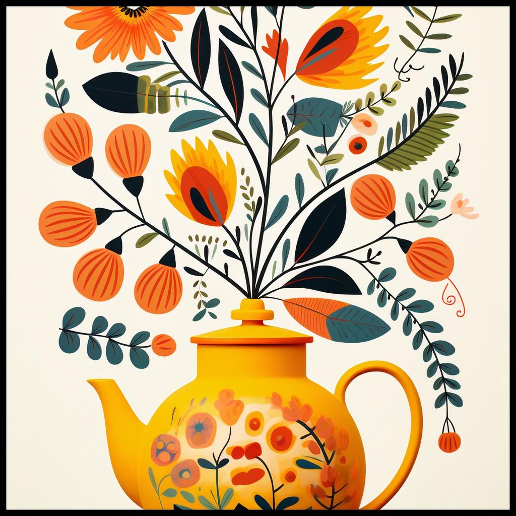 Plakat 80x80cm Üppiger Tee