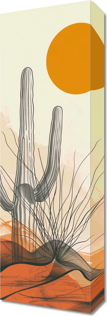 Tableau 20x60 cm Solitude dans le désert - Habillez vos Murs Vides